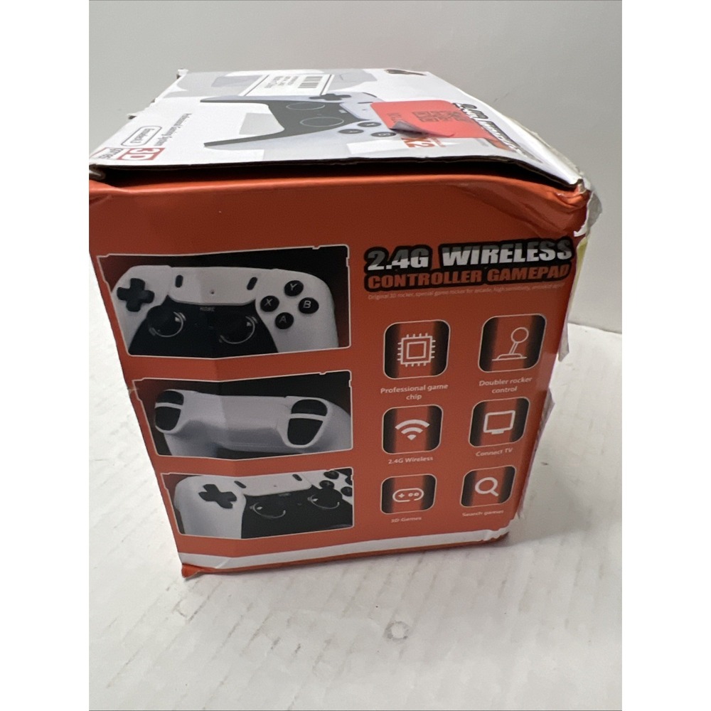 Set Of 2 2.4g wireless controller gamepad retro game console 64g New In Box - Picture 2 of 4
